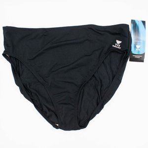 TYR Fitness Solid Hi-Waist Black Durafast Bottom SwimSuit